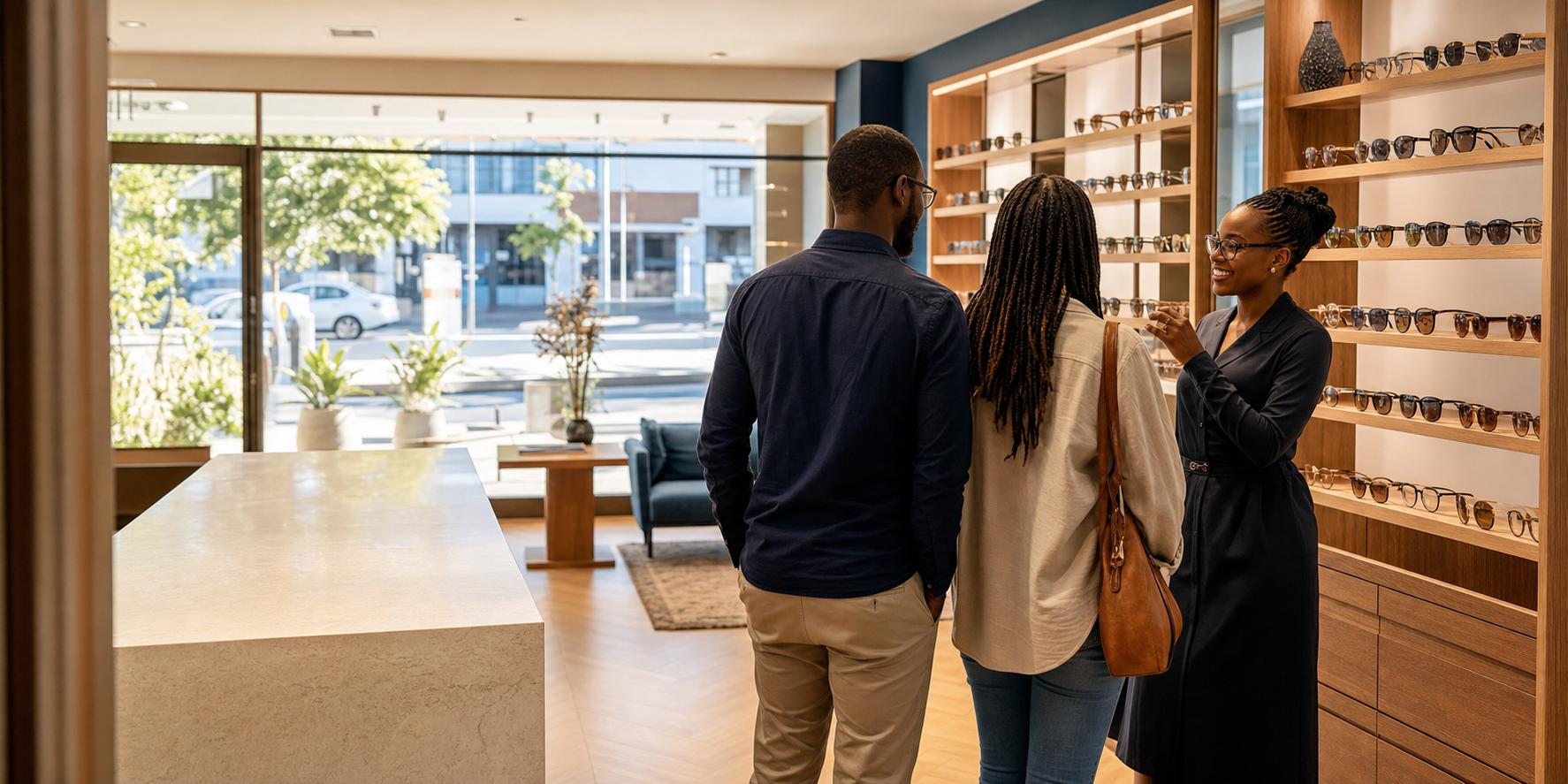 Espace de présentation de la boutique Optique GJ Lubumbashi